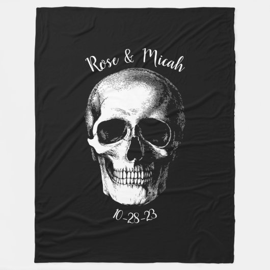 Skull Gothic Halloween Wedding Blankets Fleece Deken (Voorkant)