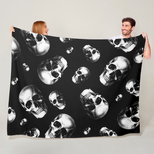 Skull Gothic Halloween Wedding Blankets Fleece Deken (In situ)