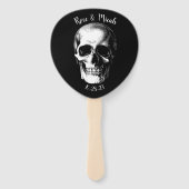 Skull Gothic Halloween Wedding Fans Handwaaier (Voorkant)