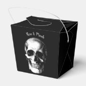 Skull Gothic Halloween Wedding Favor Boxes Bedankdoosjes (Achterkant)