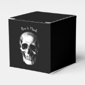 Skull Gothic Halloween Wedding Favor Boxes Bedankdoosjes (Voorkant Zijde)