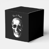 Skull Gothic Halloween Wedding Favor Boxes Bedankdoosjes (Achterkant)