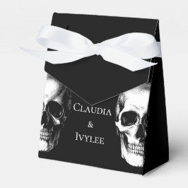 Skull Gothic Halloween Wedding Favor Boxes Bedankdoosjes