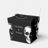 Skull Gothic Halloween Wedding Favor Boxes Bedankdoosjes (Voorkant Zijde)
