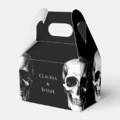 Skull Gothic Halloween Wedding Favor Boxes Bedankdoosjes (Achterkant)