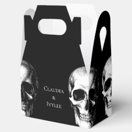 Skull Gothic Halloween Wedding Favor Boxes Bedankdoosjes
