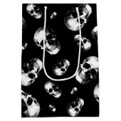 Skull Gothic Halloween Wedding Gift Bag Medium Cadeauzakje (Achterkant)