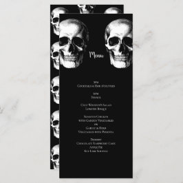 Skull Gothic Halloween Wedding Menu