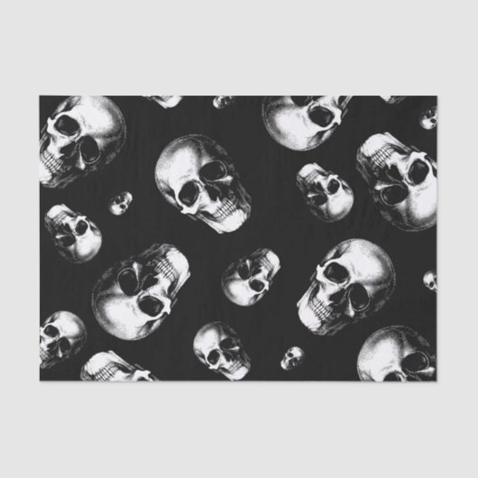 Skull Gothic Halloween Wedding Paper Tissuepapier (Voorkant)