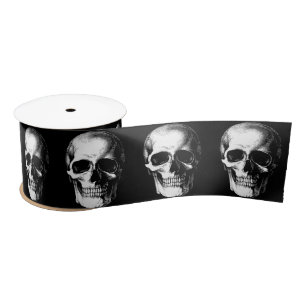 Skull Gothic Halloween Wedding Skull Ribbon Lint