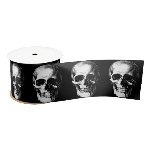 Skull Gothic Halloween Wedding Skull Ribbon Lint (Spoel)