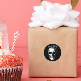 Skull Gothic Halloween Wedding Stickers