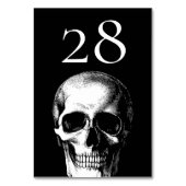 Skull Gothic Halloween Wedding Table Number Kaarte Kaart (Achterkant)