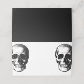 Skull Gothic Halloween Weduwkaarten (Buitenkant ongevouwen)