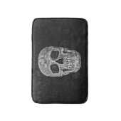 Skull Gothic Old Grunge Black and White Texture Badmat (Voorkant Verticaal)