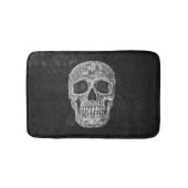 Skull Gothic Old Grunge Black and White Texture Badmat (Voorkant)