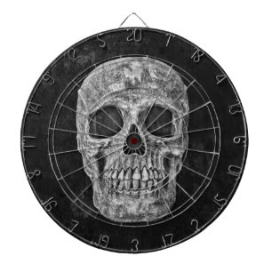 Skull Gothic Old Grunge Black and White Texture Dartbord