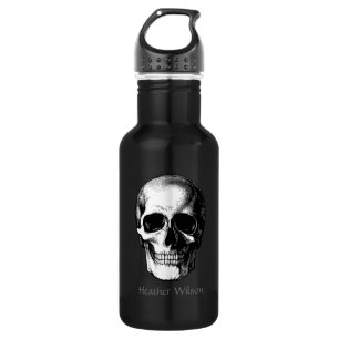Skull Gothic Water Flacon met naam Waterfles