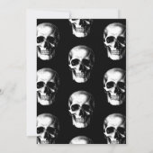 Skull Gothic Wedding Invitation Kaart (Achterkant)