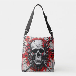 Skull Graffiti Crossbody Bag Crossbody Tas