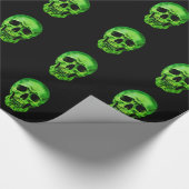 Skull Green Black Cadeaupapier (Hoek)