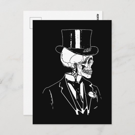 Skull Groom Briefkaart (Voorkant / Achterkant)