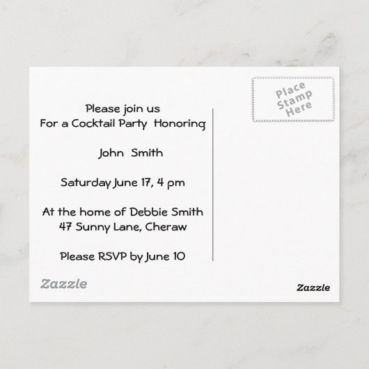 Skull Groom Fully Briefkaart (Achterkant)