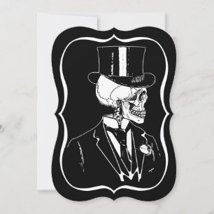 Skull Groom Invitation Kaart