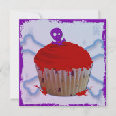 Skull Grunge Cupcake Notecards Notitiekaartje (Voorkant)