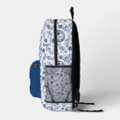 Skull Gzhel Pattern Personalized Backpack  Bedrukte Rugzak (Rechts)