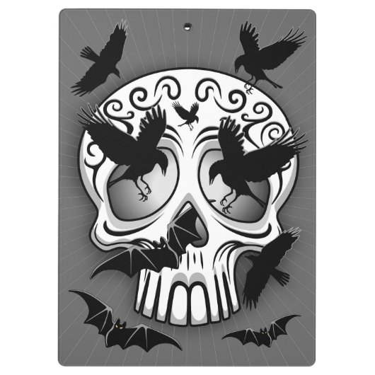 Skull Halloween Decorative Calaveras Klembord (Achterkant)