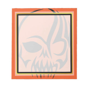 Skull Halloween Gold-boarder Notitieblok
