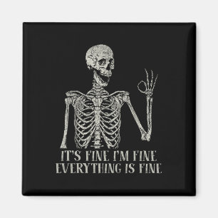 Skull Halloween kostuum Het is prima in fijn skele Magneet