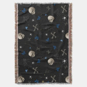 Skull Halloween naaamless Pattern Deken (Voorkant Verticaal)