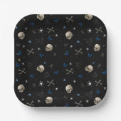 Skull Halloween naaamless Pattern Papieren Bordje (Voorkant)