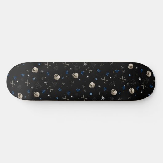 Skull Halloween naaamless Pattern Skateboard (Horizontaal)