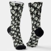 Skull Halloween naaamless Pattern Sokken (Gebogen)