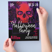 Skull Halloween Party Event Flyer (Hand)