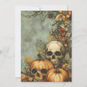 Skull Halloween Party Kaart (Achterkant)
