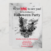 Skull Halloween Party Kaart (Voorkant / Achterkant)