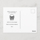 Skull Halloween Uitnodiging (Achterkant)