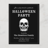 Skull Halloween Uitnodiging (Voorkant)