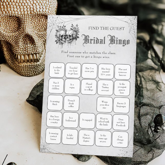 Skull Halloween Vind de Gast Bruids Bingo Spel (Creator heeft geüpload)