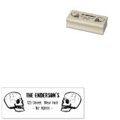Skull Happy Halloween Horror Costume Party Adres Rubberstempel (Gestempeld)