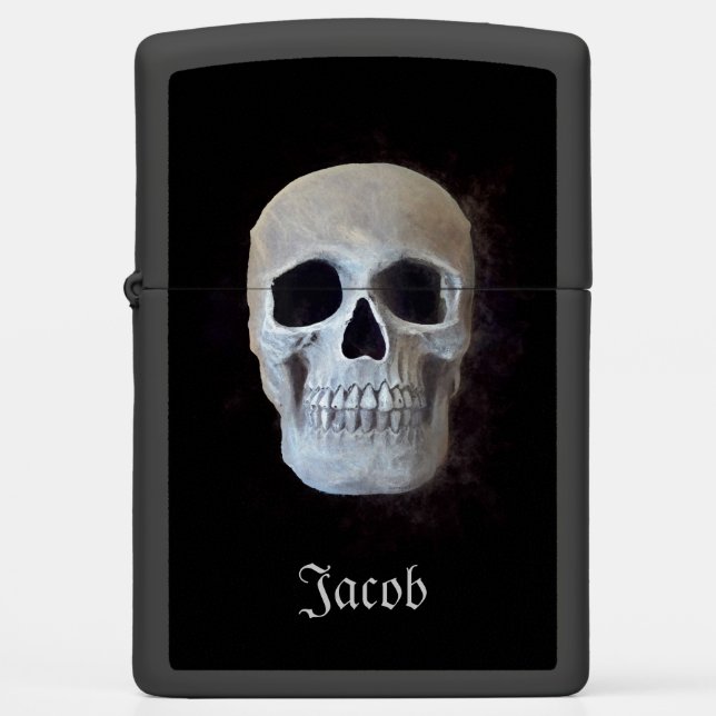 Skull Head Black en White Gothic (Voorkant)