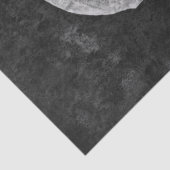 Skull Head Gothic Black en White Grunge Tissuepapier (Detail)