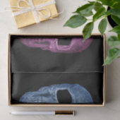 Skull Head gothic Dark Blue Pink Paars Cool Tissuepapier (Geschenk)
