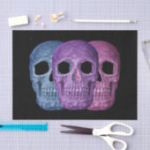 Skull Head gothic Dark Blue Pink Paars Cool Tissuepapier (Craft)
