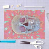 Skull Head Gothic Pop Art Roze Abstract Modern Tissuepapier (Craft)
