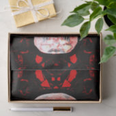 Skull Head Pop Art Gothic Black Red Modern Tissuepapier (Geschenk)